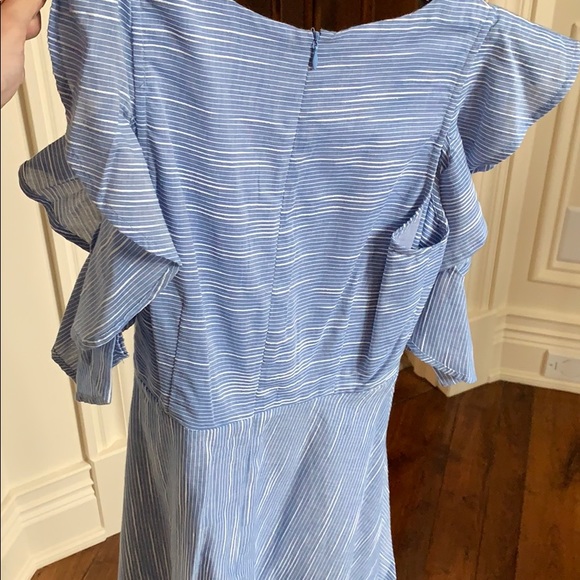 Business Casual Blue/White Striped Dress - Picture 2 of 3